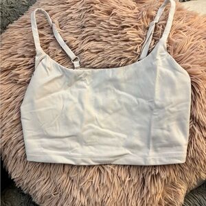 Garage White Cropped Tank Top